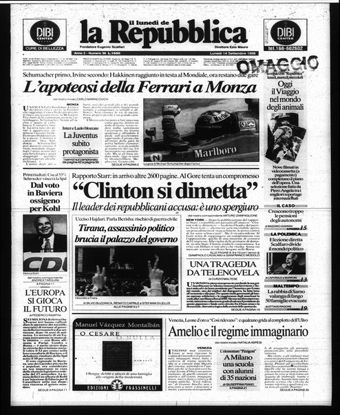 Il lunedì de La repubblica